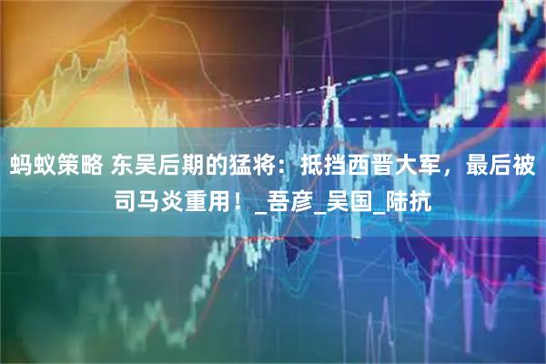 蚂蚁策略 东吴后期的猛将：抵挡西晋大军，最后被司马炎重用！_吾彦_吴国_陆抗